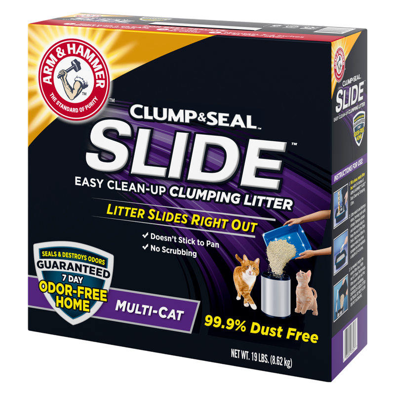 Arm & Hammer SLIDE Easy Clean-Up Multi-Cat Clumping Cat Litter 19lb