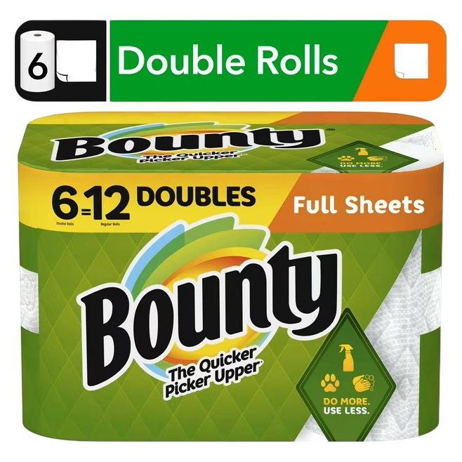 Bounty Full Sheet Paper Towels, 6 Count