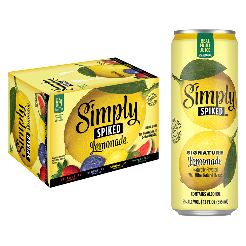 Simply Spiked Lemonade Variety Pack 12pk 12oz Can 5.0% ABV – BevMo ...