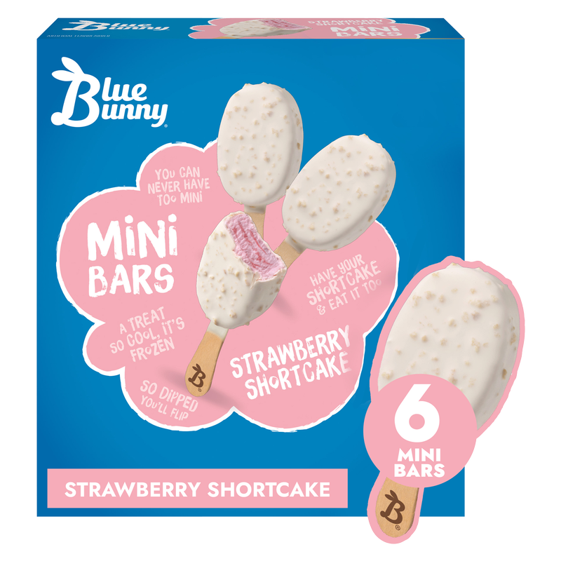 Blue Bunny Strawberry Shortcake Mini Bars 6ct