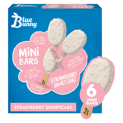 Blue Bunny Strawberry Shortcake Mini Bars 6ct
