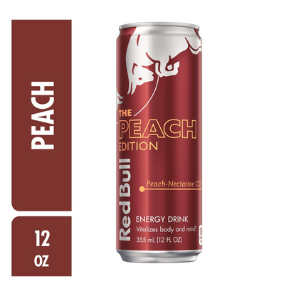 Red Bull Energy Drink The Peach Edition Peach-Nectarine 12oz Can