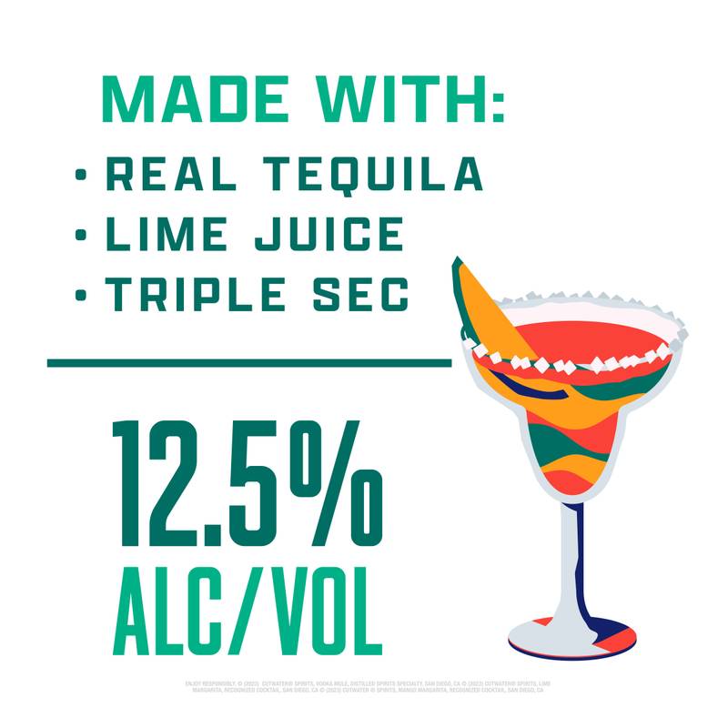 Cutwater Tequila Mango Margarita 4pk 12oz Cans 12.5% ABV