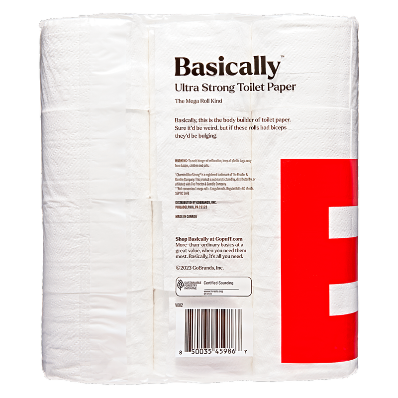 Basically 12ct Ultra Strong Toilet Paper