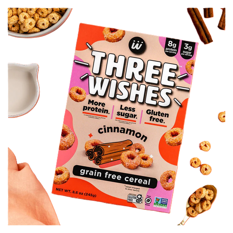Three Wishes Grain Free Cereal Cinnamon 8.6oz