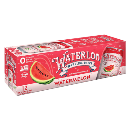 Waterloo Watermelon Sparkling Water 12pk 12oz Bottles