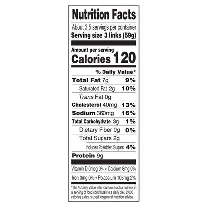 Applegate Natural Chicken & Apple Breakfast Frozen Sausage Links 7oz