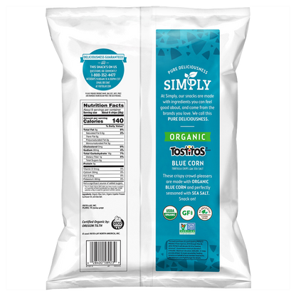 Tostitos Simply Organic Blue Corn Tortilla Chips 8.25oz