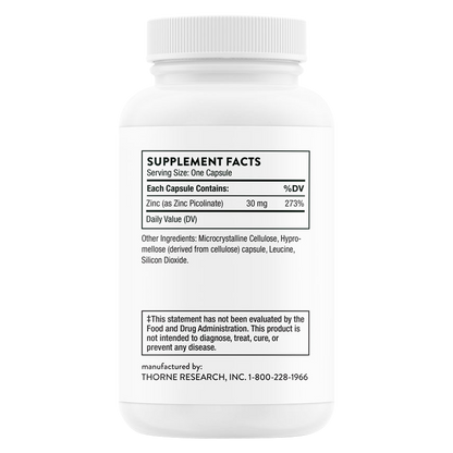 Thorne Zinc 30mg 60 Ct