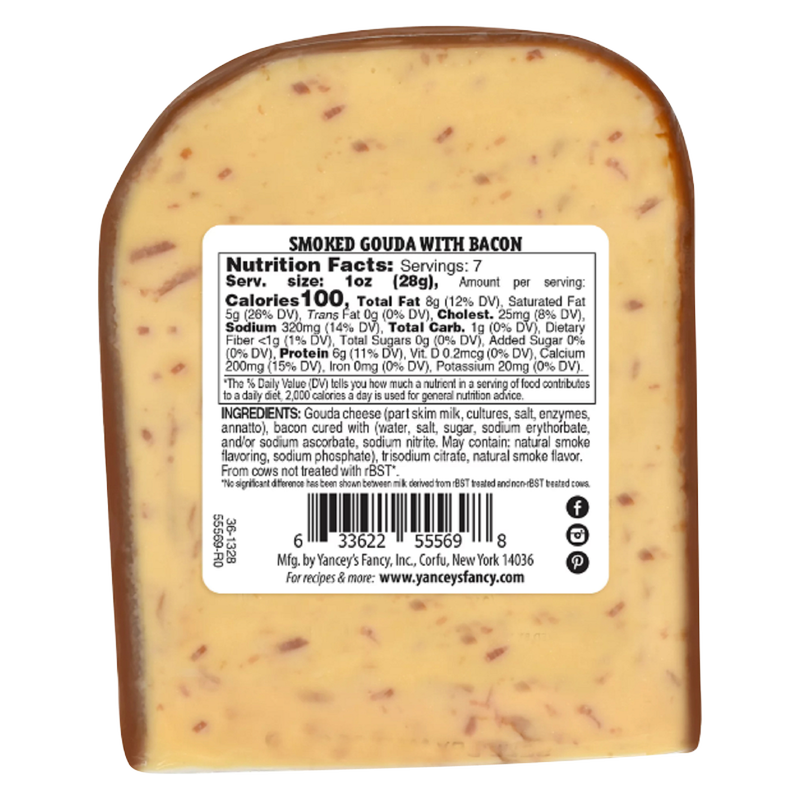 Yancey's Fancy Smoked Gouda with Bacon - 7.6oz