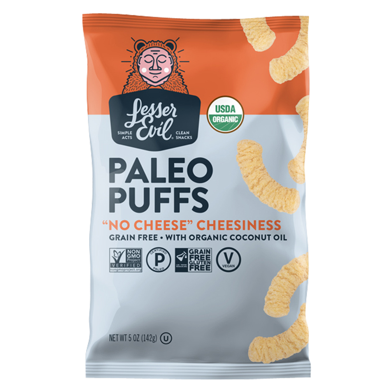 Lesser Evil "No Cheese" Cheesiness Paleo Puffs 5oz