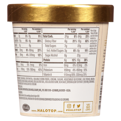 Halo Top Vanilla Bean Ice Cream Pint