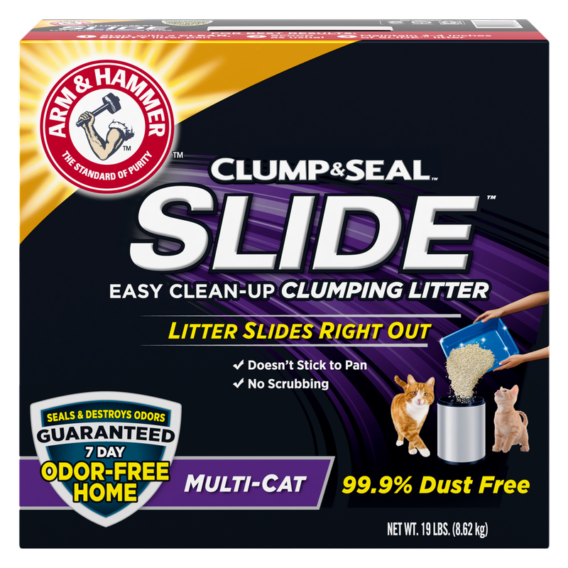 Arm & Hammer SLIDE Easy Clean-Up Multi-Cat Clumping Cat Litter 19lb