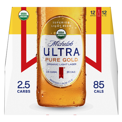 Michelob Ultra Pure Gold 12pk 12oz Btl 4.2% ABV