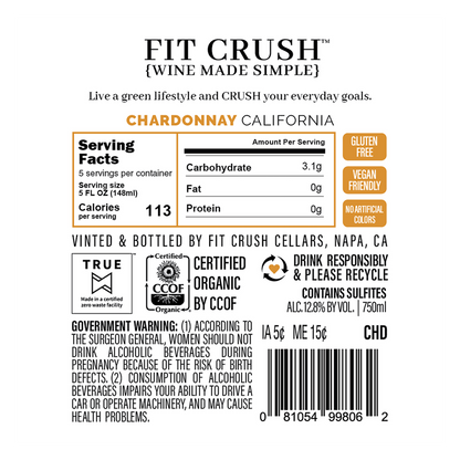 Fit Crush Organic Chardonnay (750 ML)