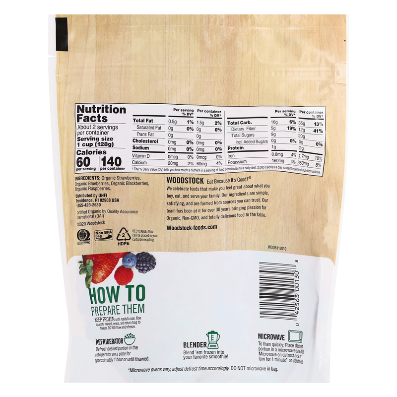 Woodstock Frozen Organic Mixed Berries 10oz