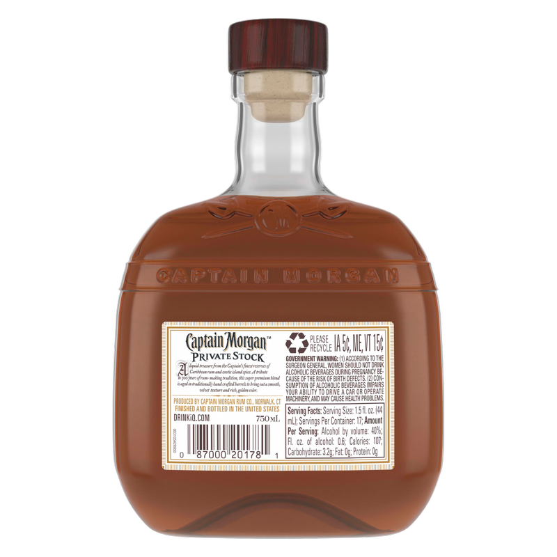Captain Morgan Private Stock Spiced Rum 750ml (80 Proof) – BevMo Captain Morgan Private Stock Spiced Rum 750ml (80 Proof) – BevMo