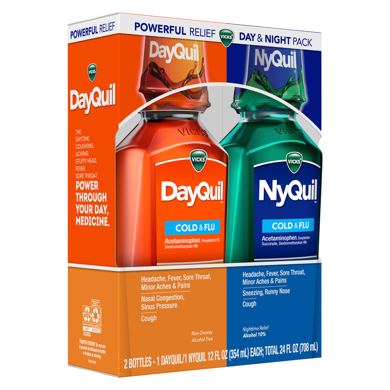 Vicks DayQuil NyQuil Combo Pack Cold & Flu Original 12oz