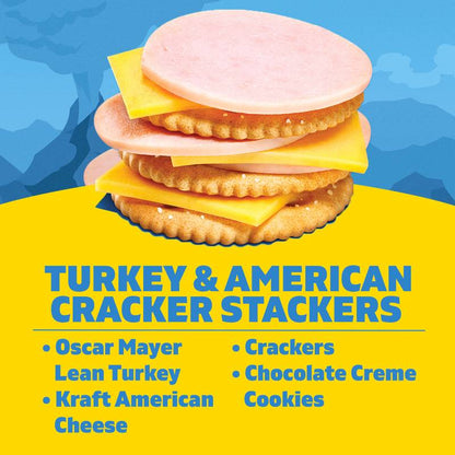 Lunchables Turkey & American Cheese Cracker Stackers with Chocolate Sandwich Cookies  - 3.2oz