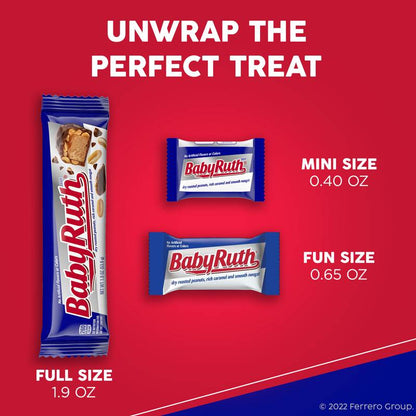 Baby Ruth Peanut Caramel Chocolate Candy Bar King Size, 3.3oz