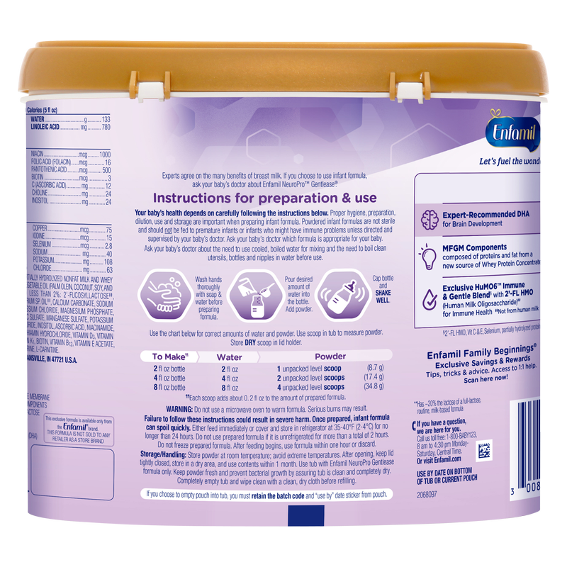 Enfamil NeuroPro Gentlease Formula Powder 19.5oz