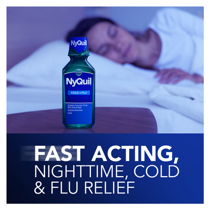 Vicks NyQuil Cold & Flu Nighttime Relief Original Liquid 12oz