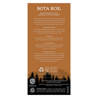 Bota Box Blackhawk Malbec 3 Liter Box