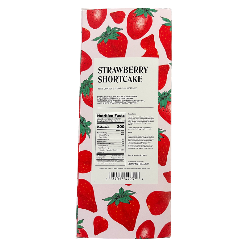Compartés Strawberry Shortcake Chocolate Bar 3oz