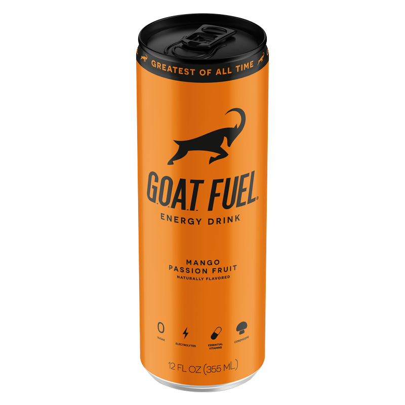 G.O.A.T. Fuel Mango Passionfruit Energy Drink 12oz Can