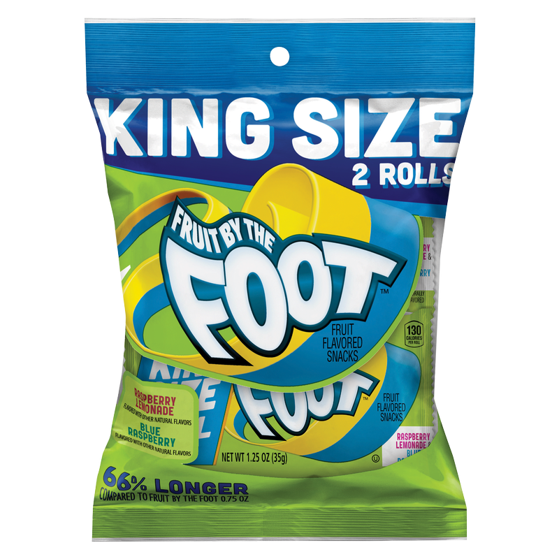 Fruit By The Foot Raspberry Lemonade & Blue Raspberry Fruit Snack King ...