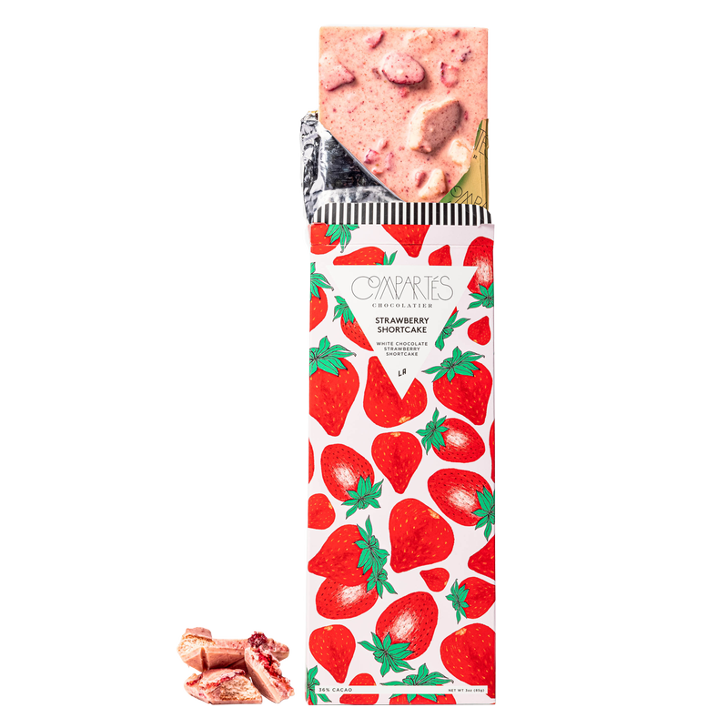 Compartés Strawberry Shortcake Chocolate Bar 3oz