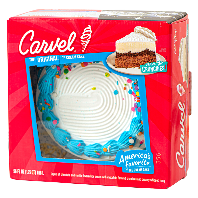 Carvel Ice Cream Cake Chocolate and Vanilla Ice Cream 8 inch Round 56oz