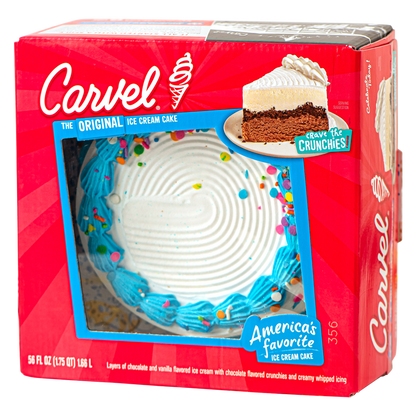Carvel Ice Cream Cake Chocolate and Vanilla Ice Cream 8 inch Round 56oz