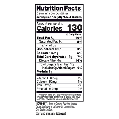 Tia Lupita Cactus Chips Sea Salt 5oz