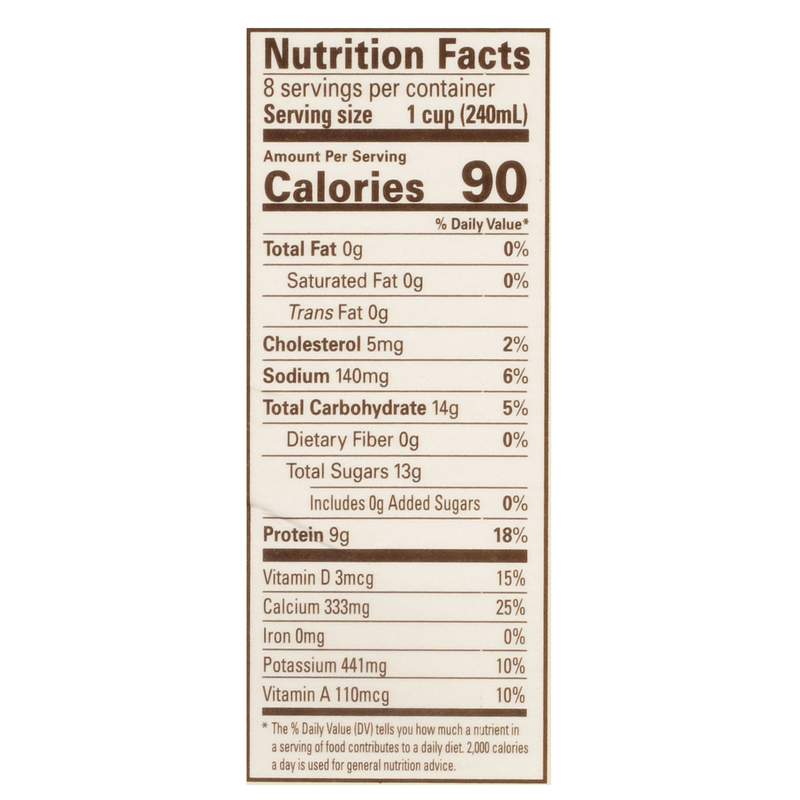 Organic Valley Fat Free Milk 1/2 Gallon CA