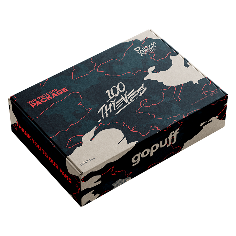 X Small 100 Thieves x Dollar Shave Club Care Package