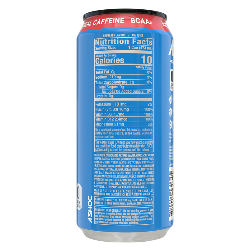 ASHOC Blue Razz 16oz