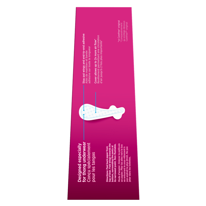 Carefree Thong Panty Liners, Unscented 49ct – BevMo!