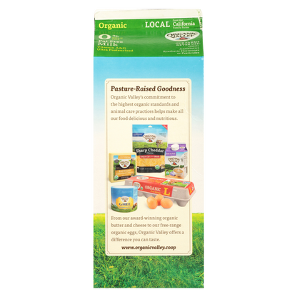 Organic Valley Fat Free Milk 1/2 Gallon CA