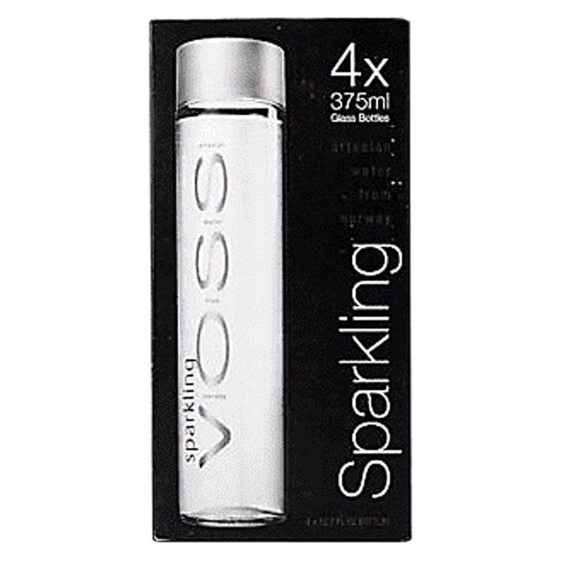 Voss Sparkling Glass 4pk 375ml